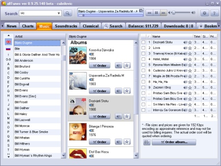 alltunes screenshot