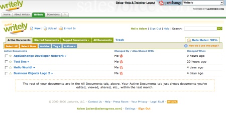 Salesforce Writely
