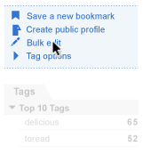 bookmarks dropdown