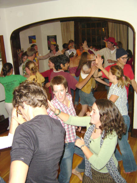 At college parties, everybody gives everyone else a high five