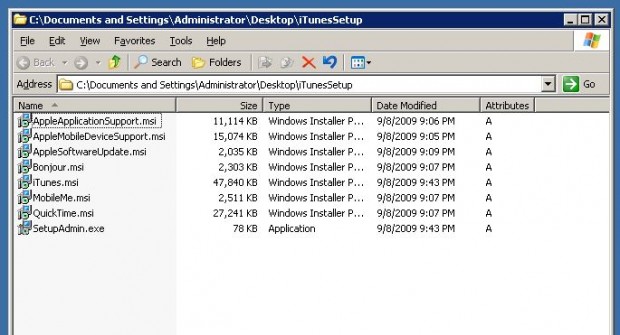 installer contents
