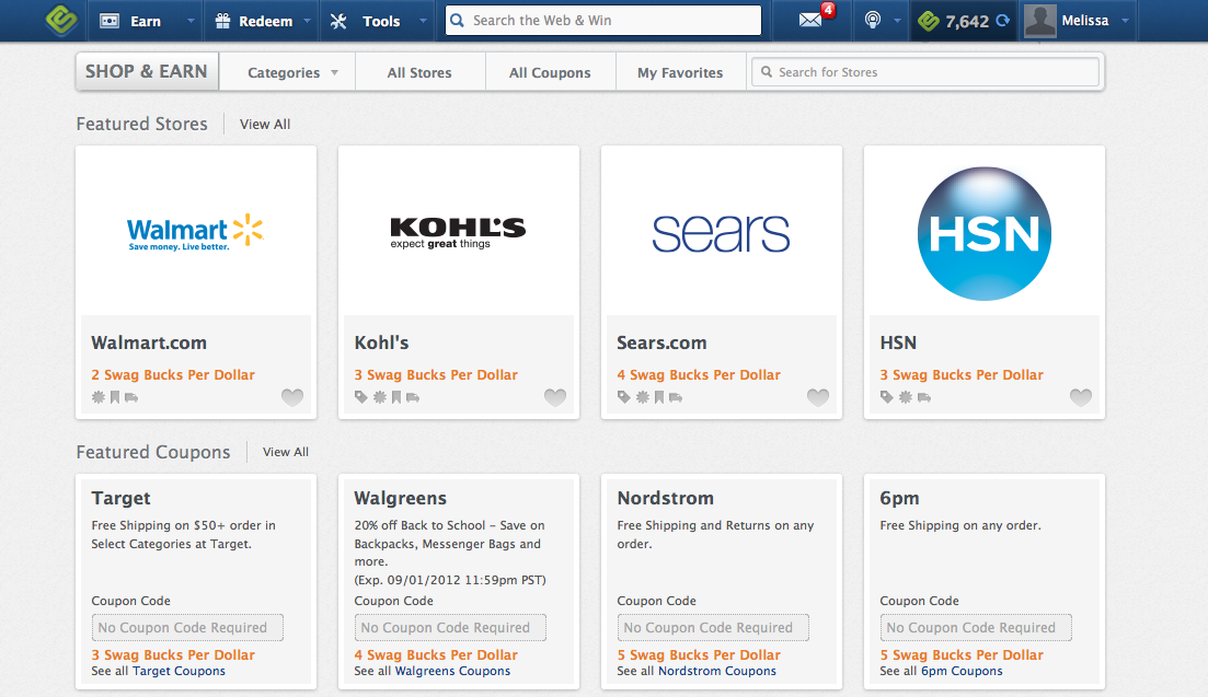 Shop and Earn Screenshot