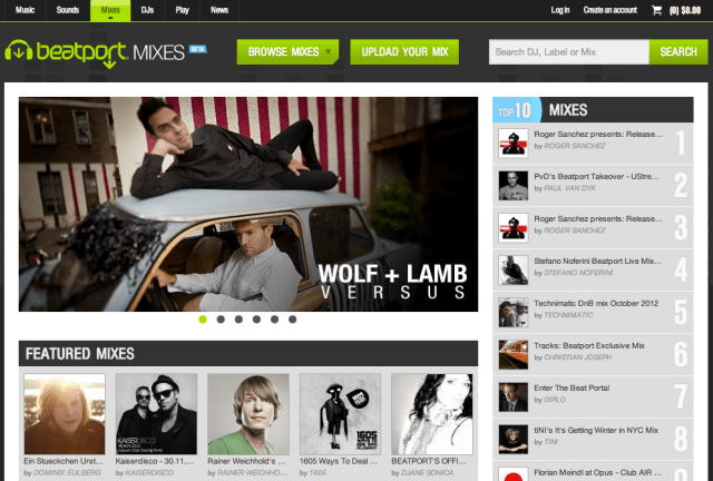 Beatport Mixes Screenshot