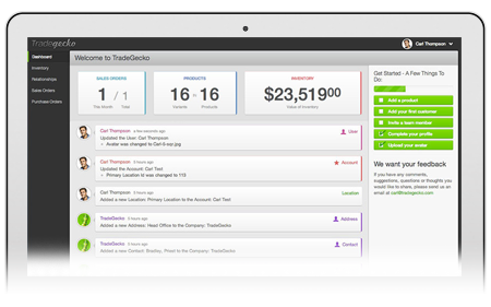 TradeGecko screenshot 2
