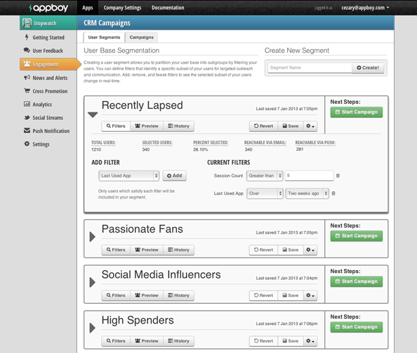 Appboy Customer Segmentation