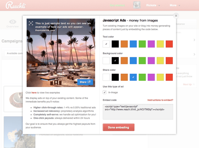 Embeding snippet + custom settings