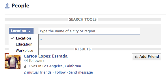 Facebook People Search