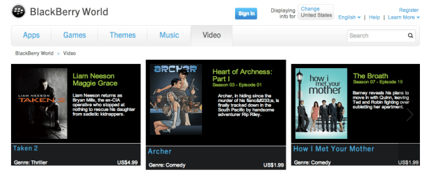 blackberry world music and video