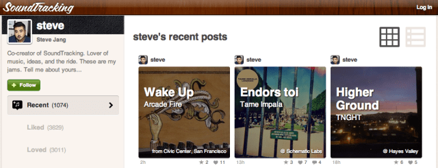 Soundtracking Web Profiles