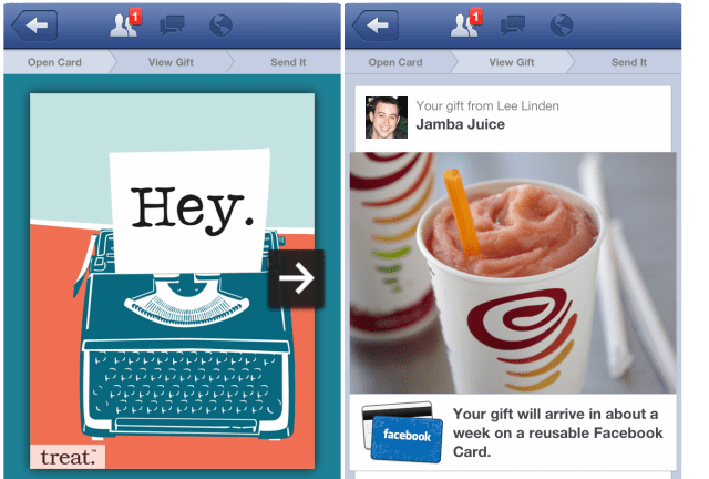 Facebook Gift Card Flow