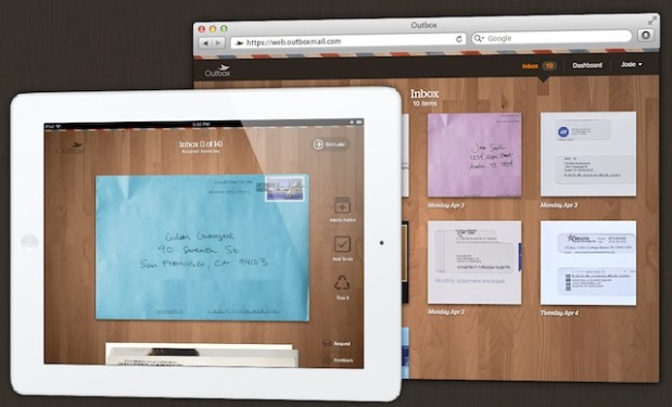 outbox ipad and browser