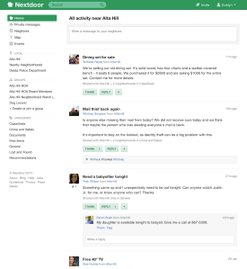 Nextdoor news feed