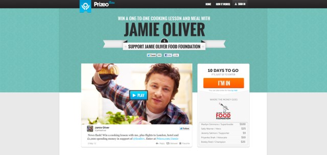 prizeo jamie oliver