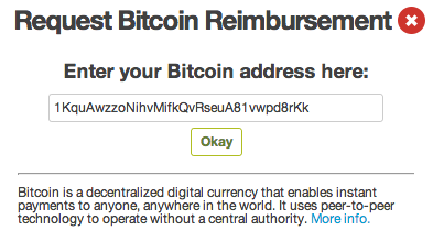 Enter Bitcion Address