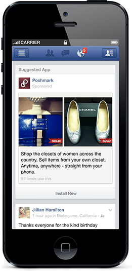 poshmark mobile app install ad