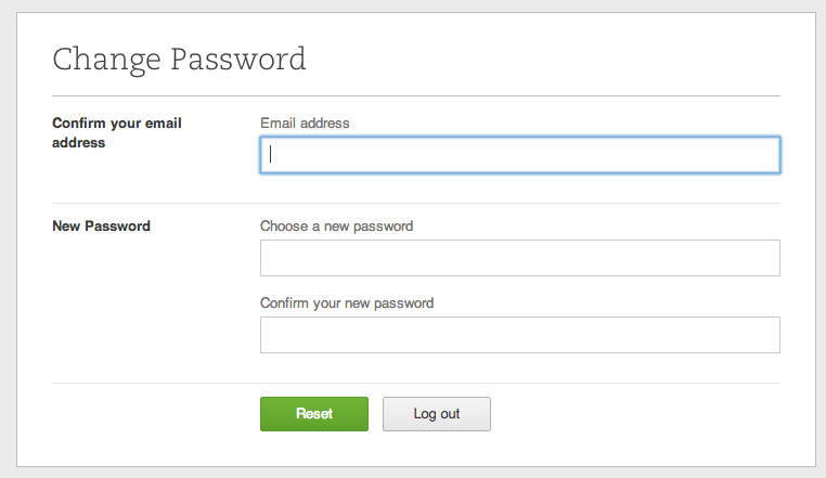 evernote password change