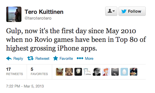 rovio top apps drop