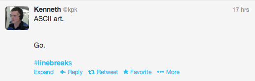 tweet line breaks