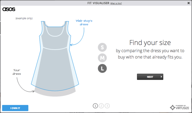 Asos size visualiser