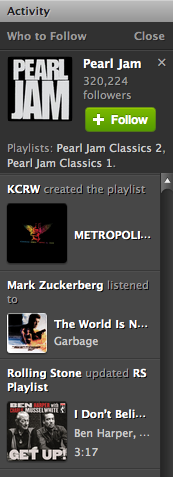 Spotify Social Feed