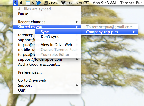 Sync on-demand incoming share notifications