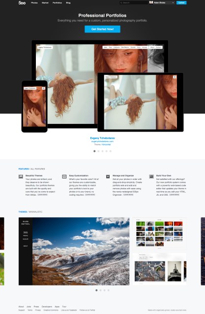 500px Portfolios - Home