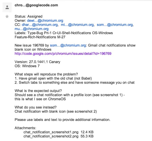 Issue 196769 in chromium_ Gmail chat notifications show blank icon on Windows - Google Groups