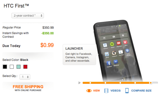 Facebook Phone Price Drop