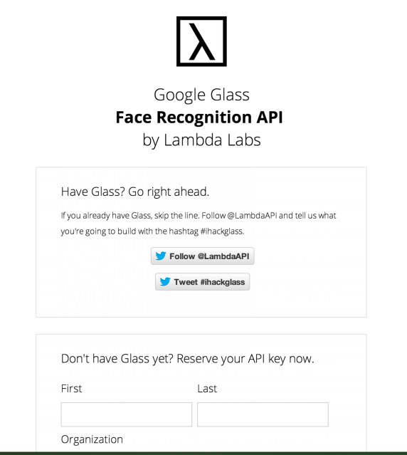 Google Glass Face Recognition API