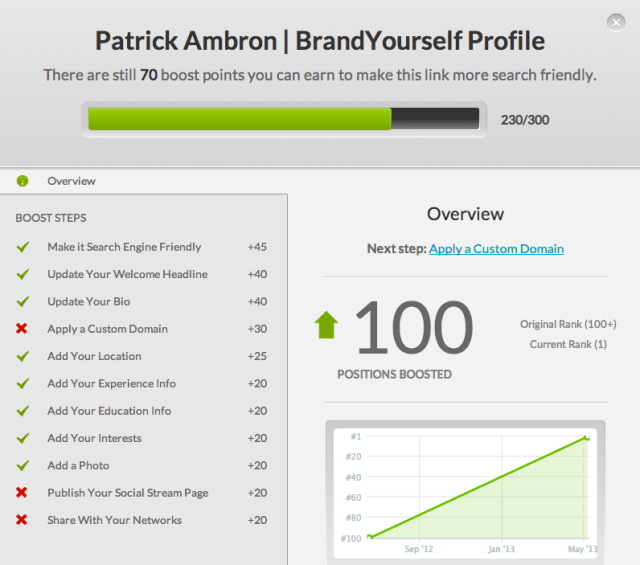 brandyourself screenshot