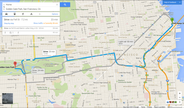 SF - Directions from home