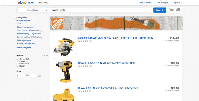 eBay Now Desktop_Home Depot