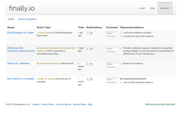 finally.io screenshot
