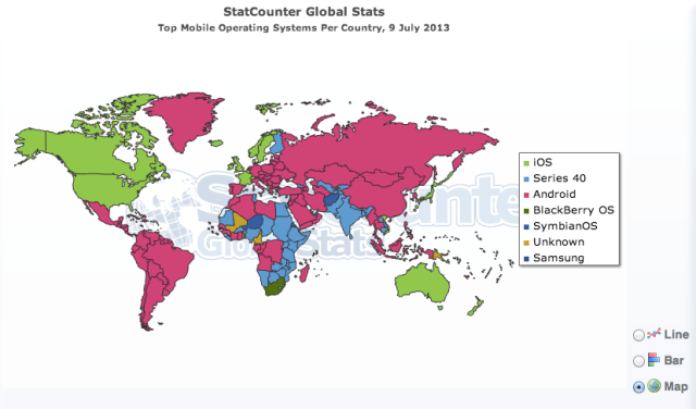 mobile os map