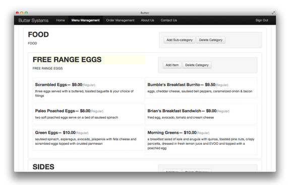 web interface