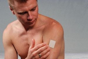 Man Wearing Nicotine Patch