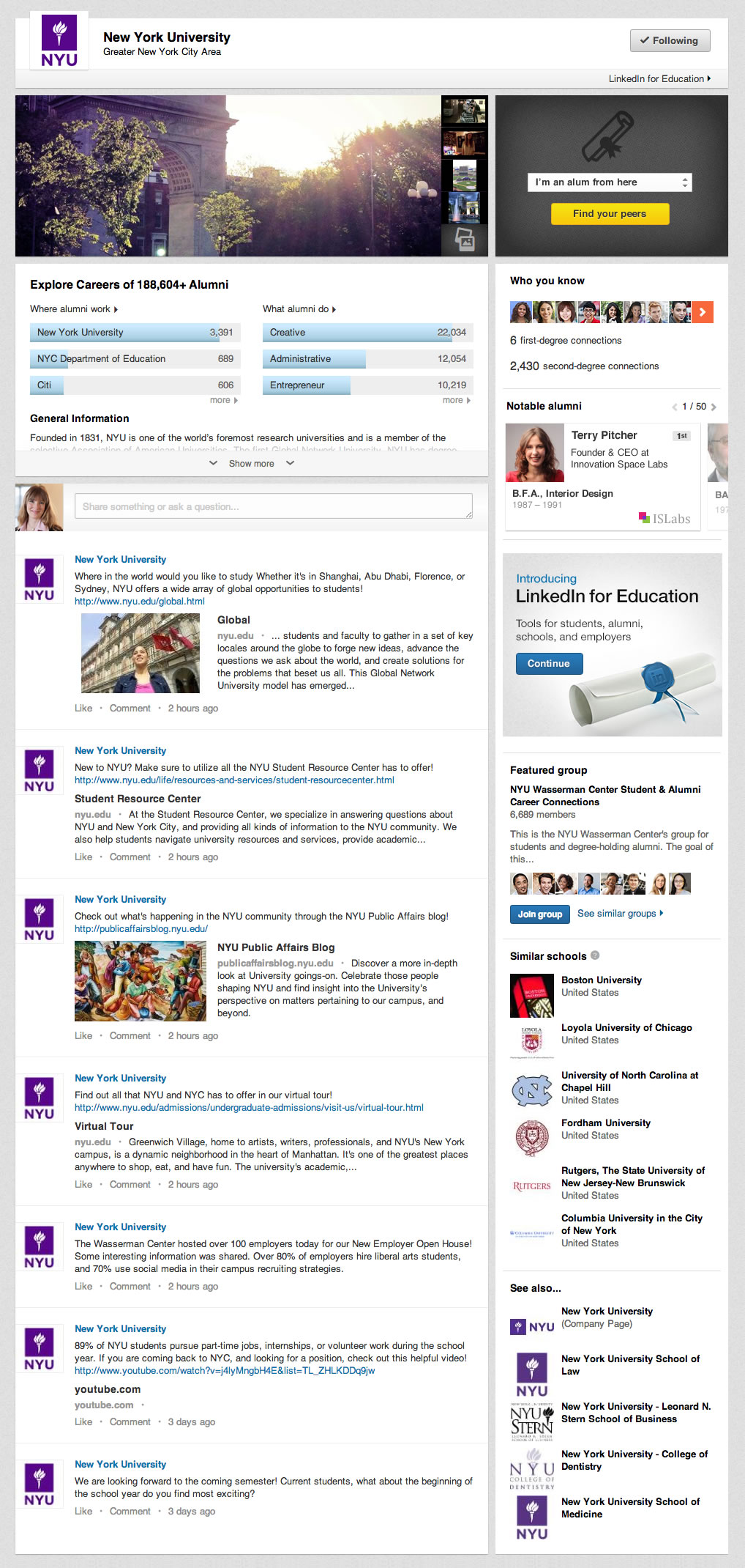 University Page NYU