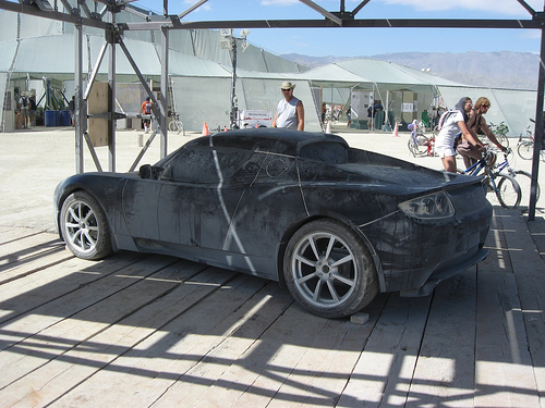 an early Tesla prototype, reportedly captured in 2007