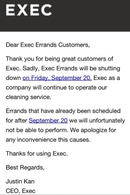 Exec Shut Down