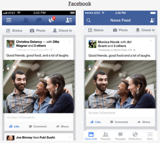 Facebook IOS 7