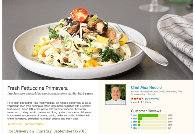 Fettuccine Primavera by Chef Alex Reccio