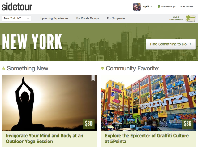 groupon sidetour