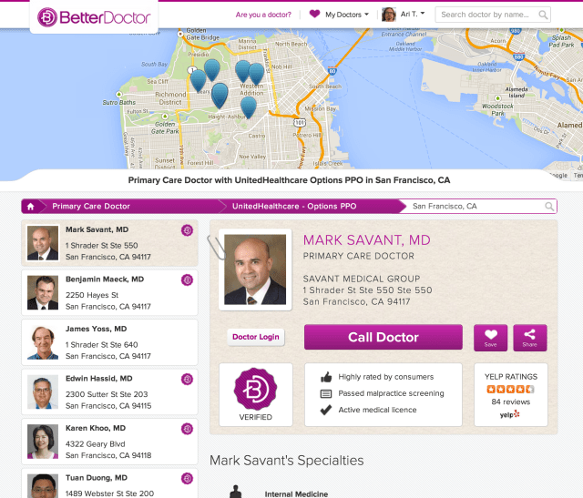 BetterDoctor_Result_Page