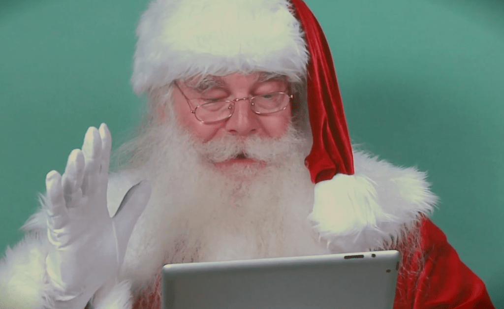 Santa Claus on iPad