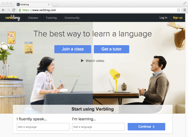 verbling-homepage-screenshot