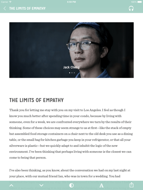 Article Screen iPad