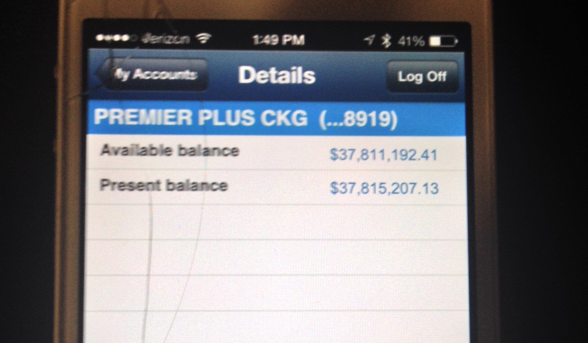 mills account balance