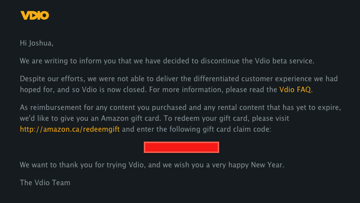 vdio shutdown