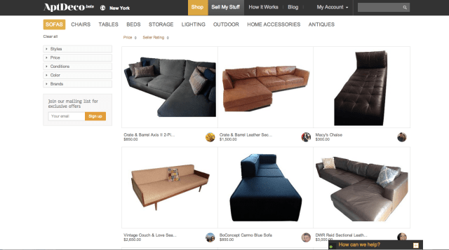 AptDeco-Catalog Page