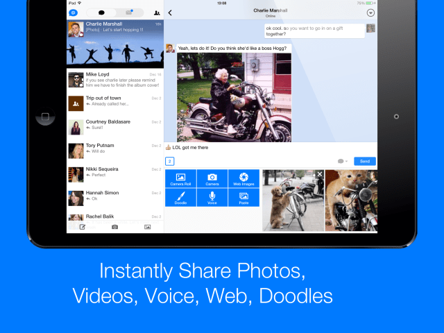 Hop iPad 3 - rich media sharing